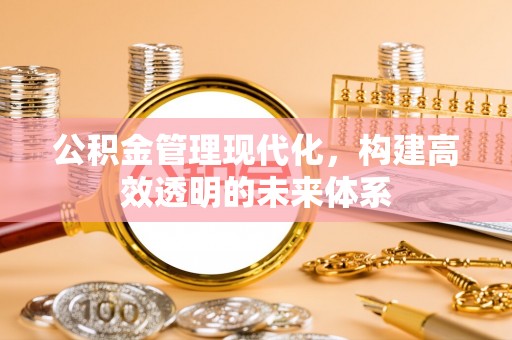 福绵公积金管理现代化，构建高效透明的未来体系