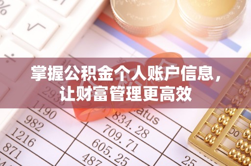 福绵掌握公积金个人账户信息，让财富管理更高效